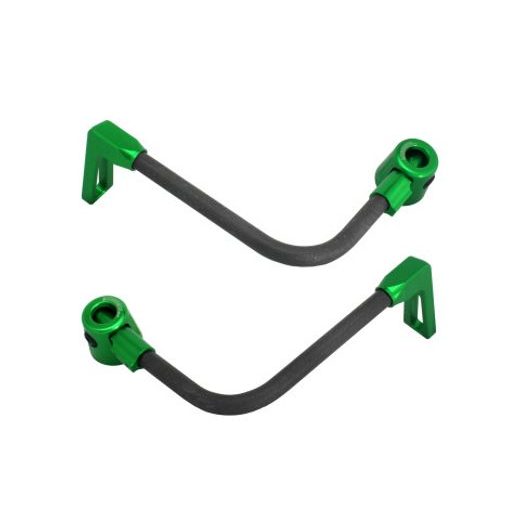 Lever guard ACCOSSATO DE008 with black hose and joint right + left, carbon