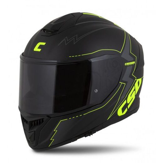 Integralna čelada CASSIDA Integral GT 2.1 Flash matt black/ fluo yellow/ dark grey S