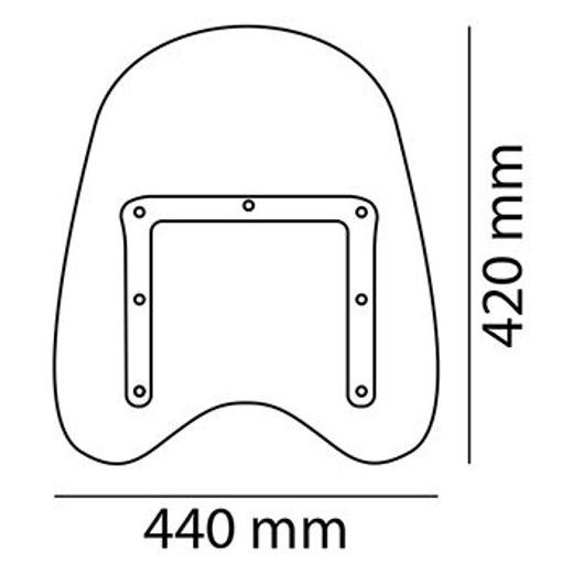Windshield PUIG CHOPPER 0854W prozorna Univerzalen