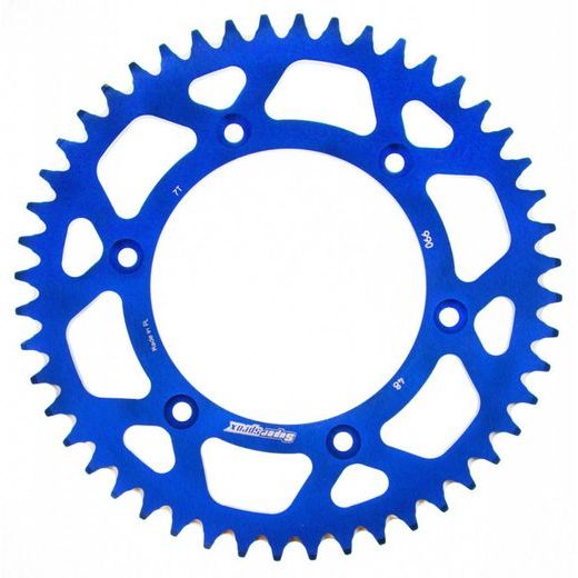 Aluminijasti zadnji verižnik (zobnik) SUPERSPROX RAL-990:48-BLU moder 48T, 520