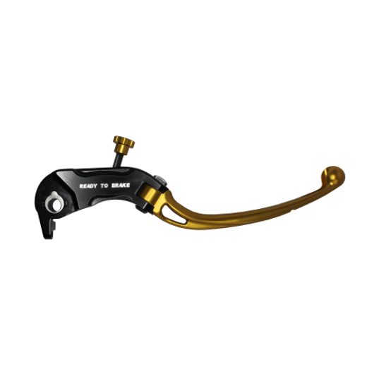 Brake lever folding ACCOSSATO LV030 in aluminium for brake master cylinder Ready To Brake zlata