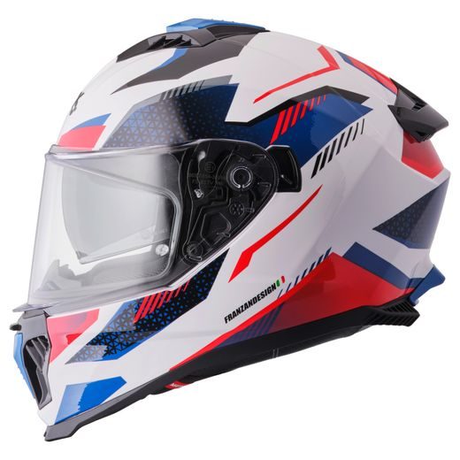 Integralna čelada GMS GELERO ZG12701 white-red-blue XL