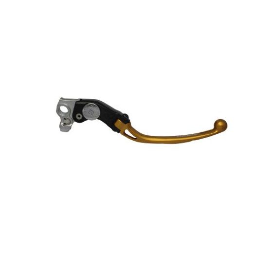 Adjustable folding lever ACCOSSATO LV011 in aluminium for original brake master cylinders zlata