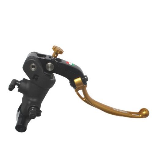 Radial brake master cylinder ACCOSSATO PC011 19 x 19 with folding lever,gold