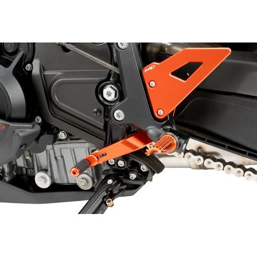 Brake foot pedal PUIG 22206T oranžna adjustable