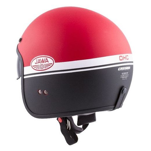Jet čelada CASSIDA OXYGEN JAWA OHC red matt / black / white M