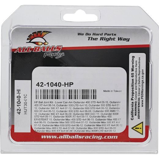 Ball Joint Kit All Balls Racing 42-1040-HP HP lower