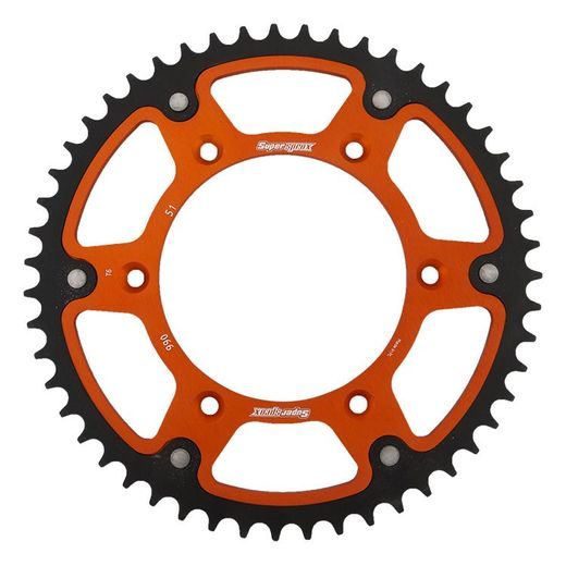 Rear sprocket SUPERSPROX STEALTH RST-990:51-ORG oranžna 51T, 520