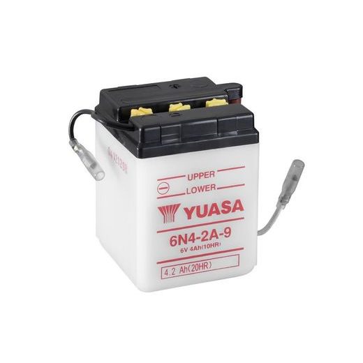 Conventional 6V battery NO ACID YUASA 6N4-2A-9