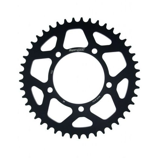 Aluminijasti zadnji verižnik (zobnik) SUPERSPROX RAL-703:45-BLK črna 45T, 520