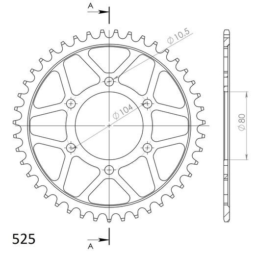 Verižni set EK - Zlat chain 525 ZVX, X-ring (X, NX, QX, XS), CHK front sprocket JT CHK rubber cushioned, CHK rear sprocket SUPERSPROX za KAWASAKI ZX-7R Ninja 750 1996-2003
