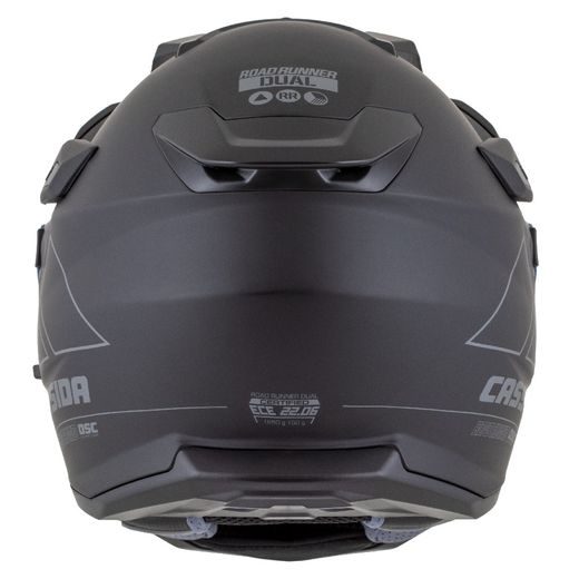 Motocross Helmet CASSIDA ROAD RUNNER DUAL black matt/ dark grey/ black matt peak XS