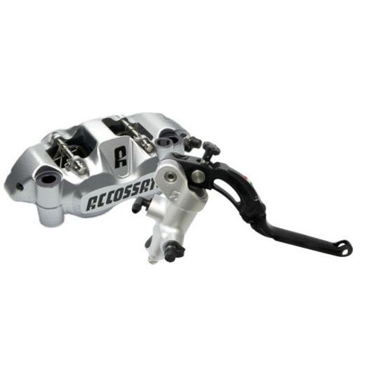 Accossato Kit: Painted Brake Master Cylinder 19X20 (CY043) + Painted Couple of Brake Calipers Distance 108 With ST Brake Pads (PZ004) ACCOSSATO ZY043 črna