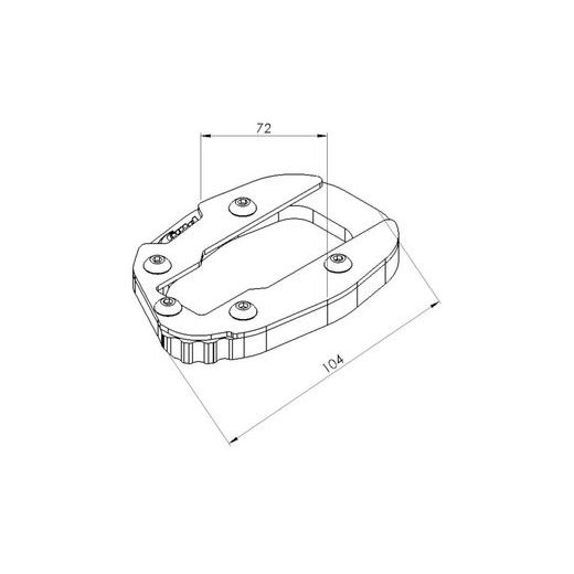 Kickstand extension PUIG 20276N črna