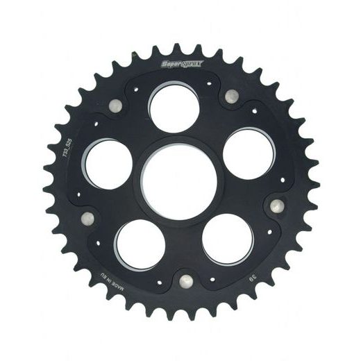 Rear sprocket STEALTH with alloy disc SUPERSPROX RSA-733_525:39-BLK Črn 39T, 520