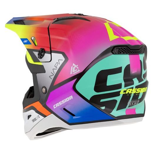 Motocross Helmet CASSIDA CROSS CUP 2 NAPA JUNIOR multicolor pearl M