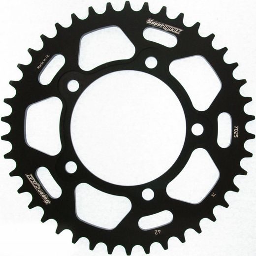 Aluminijasti zadnji verižnik (zobnik) SUPERSPROX RAL-7025:42-BLK črna 42T, 520
