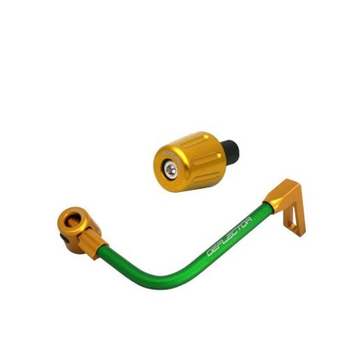 Lever guard in aluminium + left end ACCOSSATO DE004 with green hose and joint right