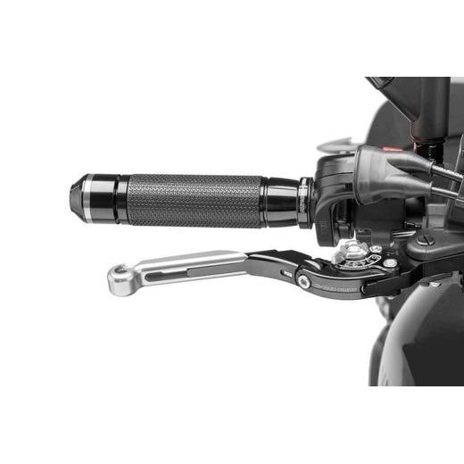 Brake lever without adapter PUIG 19PNP raztegljiva poklopna (extendable folding) silver/silver