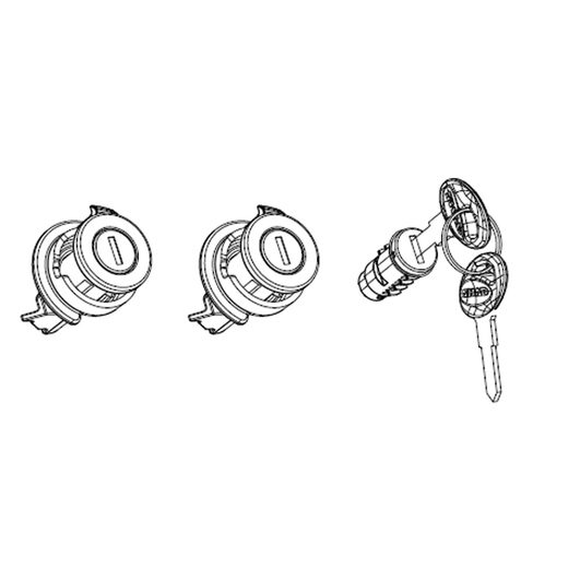 Key kit + 3 red-key cylinders SHAD 203134R1 for SH35 and SH36