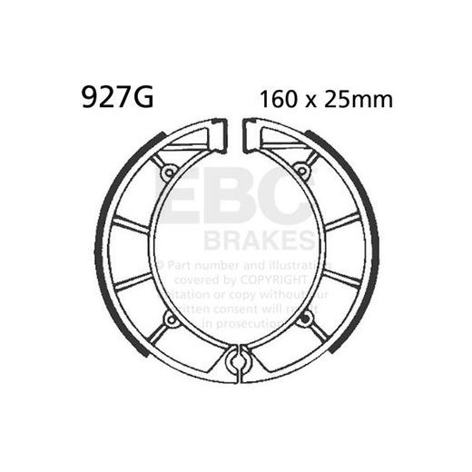 Brake shoe set EBC 927G grooved
