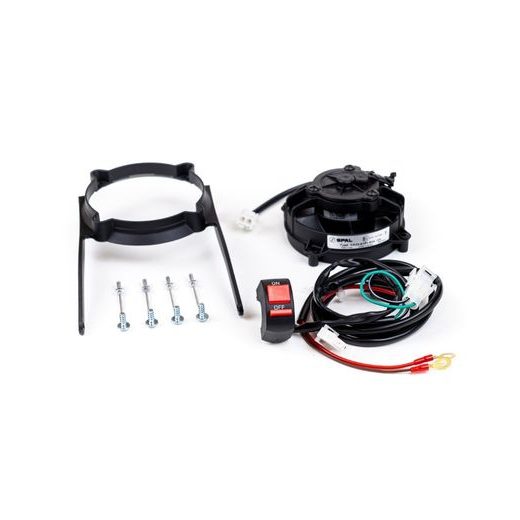 Radiator cooling fan and mounting kit SPAL EP-RFS-PLK04/16-SW with ON/OFF switch
