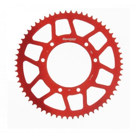 Aluminijasti zadnji verižnik (zobnik) SUPERSPROX RAL-1131:62-RED rdeč