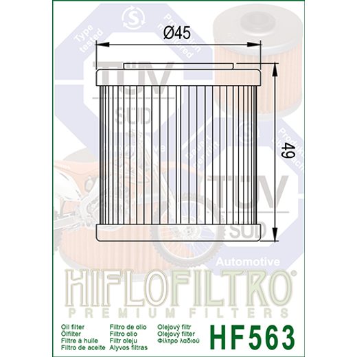 Oljni filter HIFLOFILTRO HF563