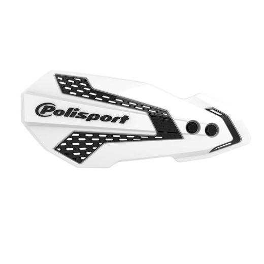 Handguard POLISPORT MX FLOW 8308200010 with mounting system white/black