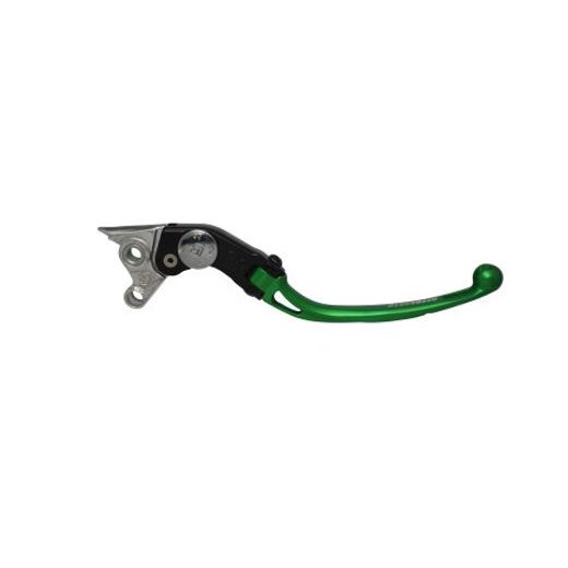 Adjustable folding lever ACCOSSATO LV009 in aluminium for original brake master cylinders zelena