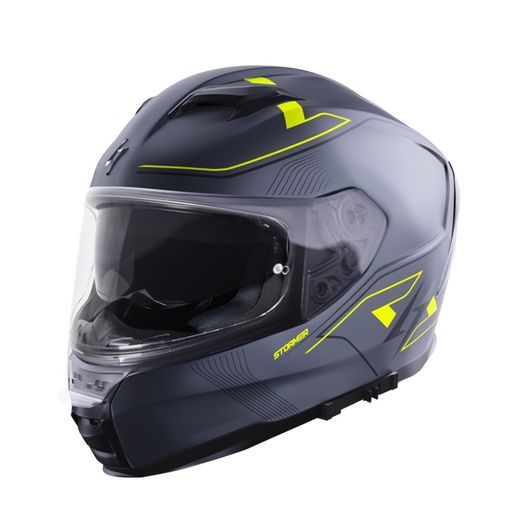 Integralna čelada STORMER ZS-1001 TAKEN grey, neon, yellow, metal matt 2XL