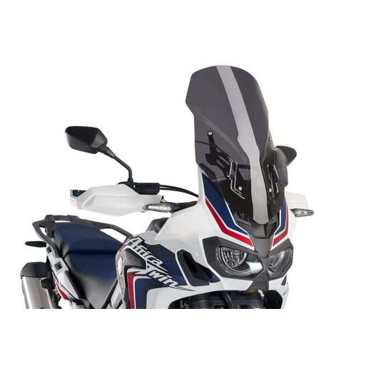 Windscreen PUIG TOURING WITH SUPPORT + PROTECTION 9156F dark smoke