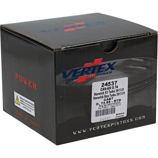 Complete piston VERTEX 24537 Cylinder 74, piston 73,95 mm (Cast)