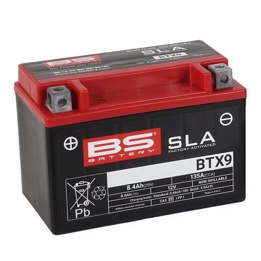 Tovarniško aktiviran akumulator BS-BATTERY BTX9 (FA) (YTX9 (FA)) SLA