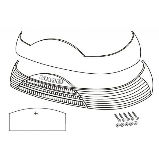 Reflectors SHAD D1B465CAR for SH46 rdeč