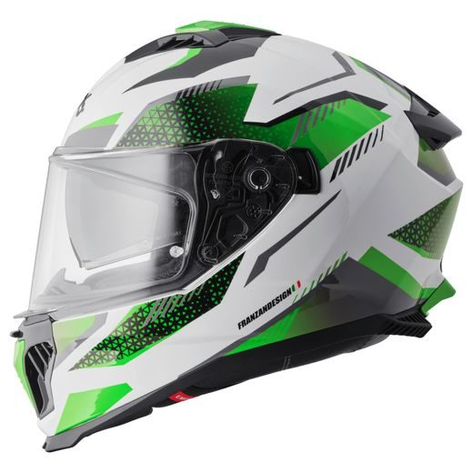 Integralna čelada GMS GELERO ZG12701 white-green-grey XL