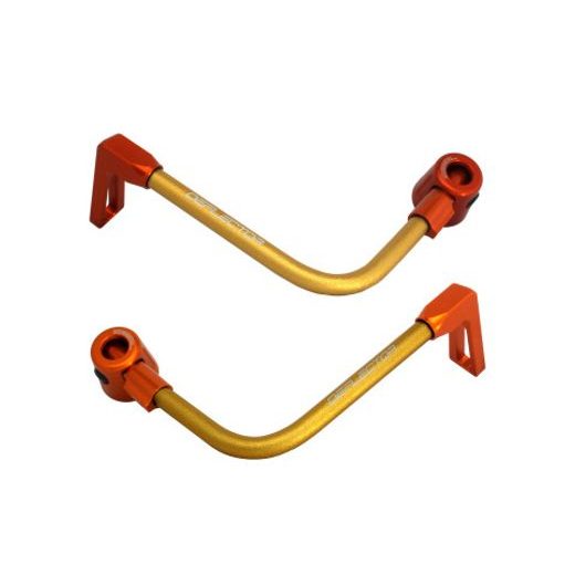 Lever guard ACCOSSATO DE003 with gold hose and joint right + left, aluminium