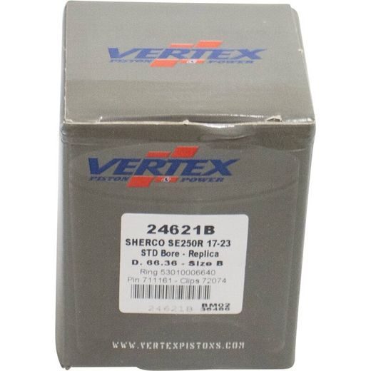 Complete piston VERTEX 24621B Cylinder 66,4, piston 66,36 mm