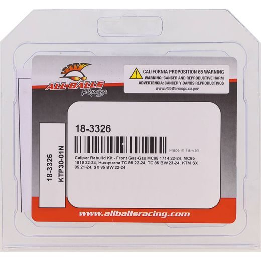Caliper Rebuild Kit All Balls Racing 18-3326