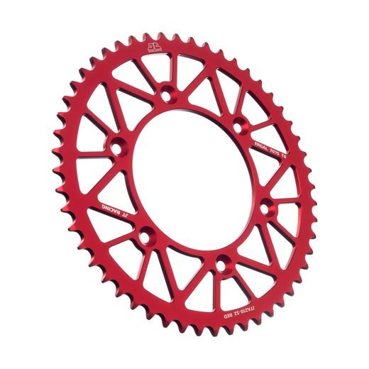 Aluminijasti zadnji verižnik (zobnik) JT JTA 210-52RED 52T, 520 Rdeč