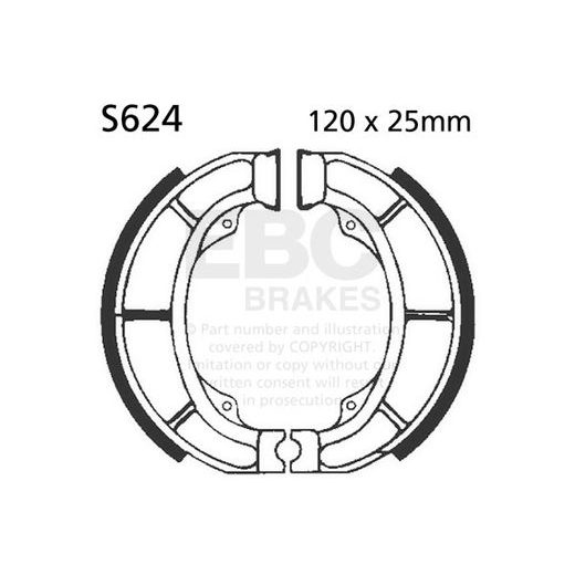 Brake shoe set EBC S624 including springs
