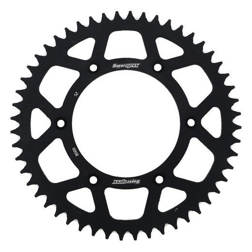 Aluminijasti zadnji verižnik (zobnik) SUPERSPROX RAL-8000:52-BLK črna 52T, 520