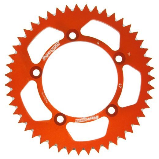 Rear ALU sprocket SUPERSPROX RAL-4:47-ORG oranžna 47T, 420