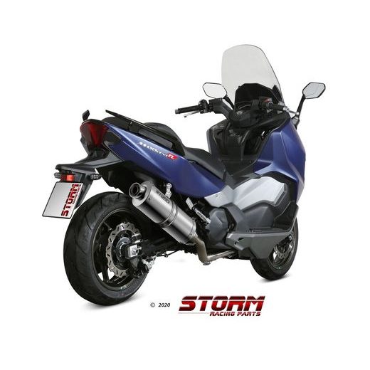 Celoten izpušni sistem 2x1 STORM OVAL SY.002.LX2 Nerjaveče jeklo