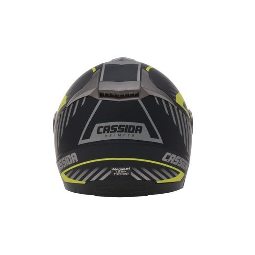 Jet čelada CASSIDA MAGNUM black matt/ grey/ yellow fluo XS