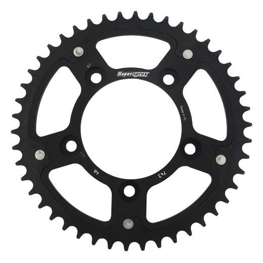 Zadnji verižnik (zobnik) SUPERSPROX STEALTH RST-743:46-BLK črna 46T, 520