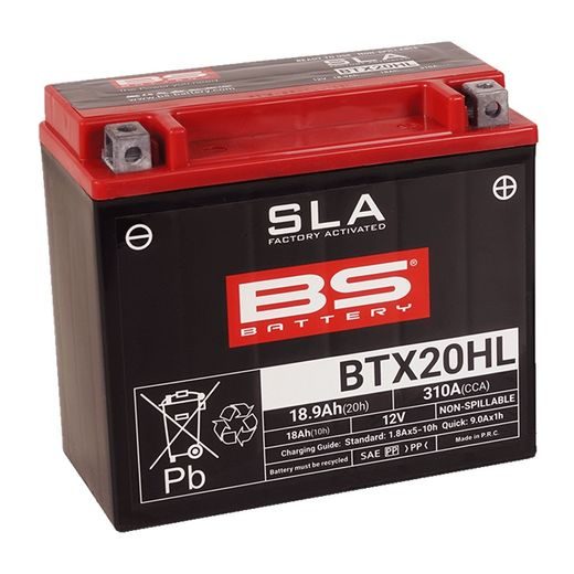 Tovarniško aktiviran akumulator BS-BATTERY BTX20HL (FA) (YTX20HL (FA)) SLA