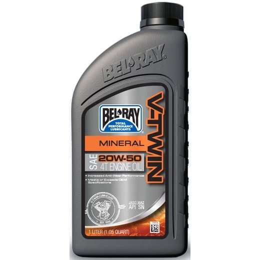 Motorno olje Bel-Ray V-TWIN MINERAL 20W-50 1 l
