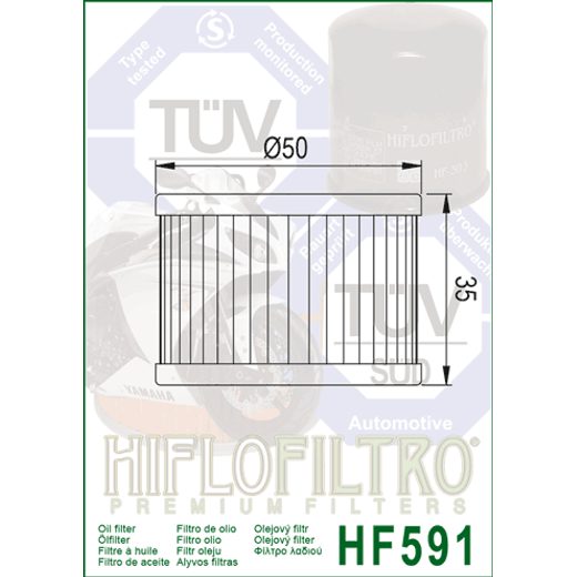 Oljni filter HIFLOFILTRO HF591