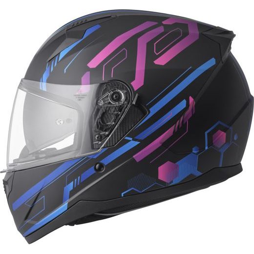 Integralna čelada GMS HEXAGO ZG12501 graphic blue - violet XS